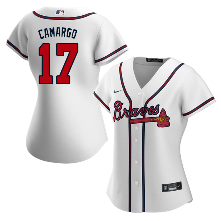 Nike Women #17 Johan Camargo Atlanta Braves Baseball Jerseys Sale-White